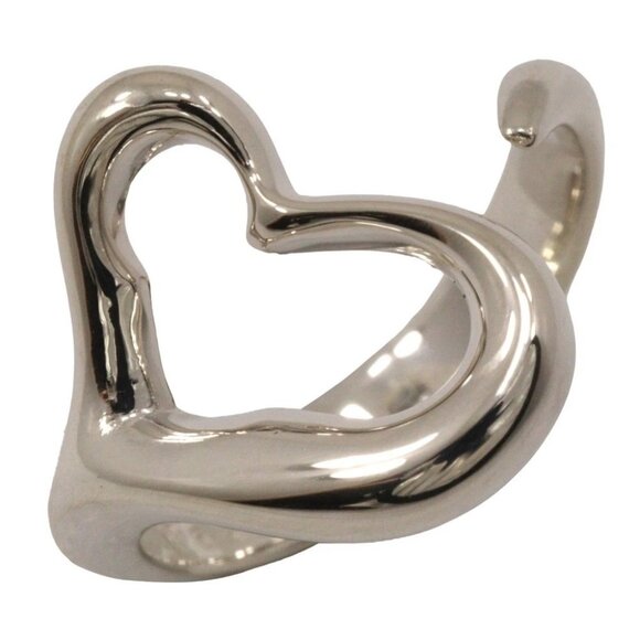 TIFFANY&Co. Open heart Ring Elsa Peretti Silver925 #5.8(US Size) 3.8g Women - Picture 1 of 8